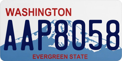 WA license plate AAP8058