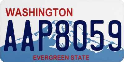 WA license plate AAP8059