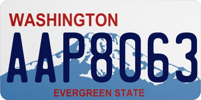 WA license plate AAP8063