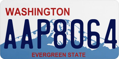 WA license plate AAP8064