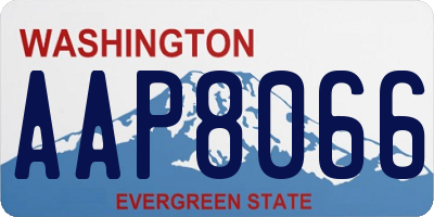 WA license plate AAP8066