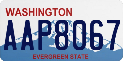 WA license plate AAP8067