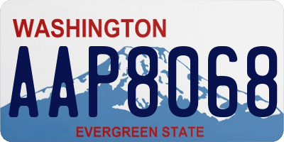 WA license plate AAP8068