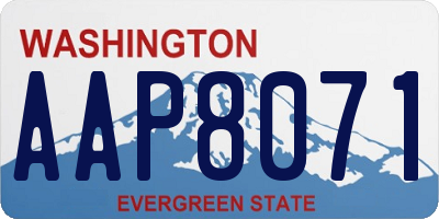 WA license plate AAP8071