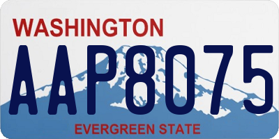 WA license plate AAP8075