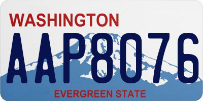 WA license plate AAP8076