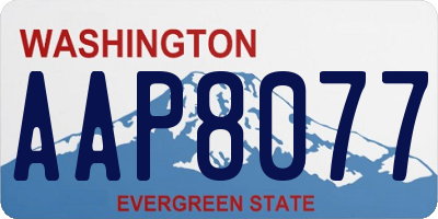 WA license plate AAP8077