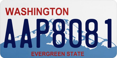 WA license plate AAP8081