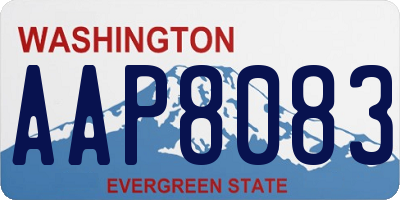 WA license plate AAP8083