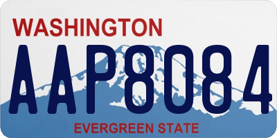 WA license plate AAP8084