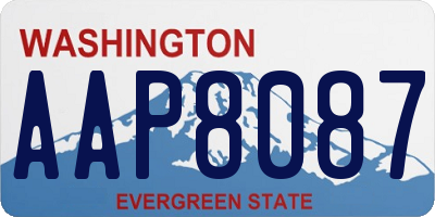 WA license plate AAP8087