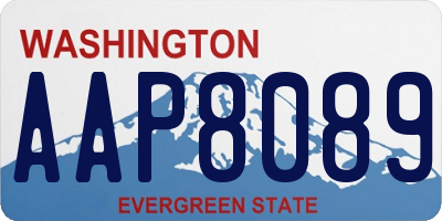 WA license plate AAP8089