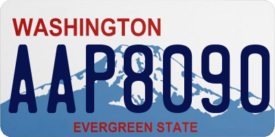 WA license plate AAP8090