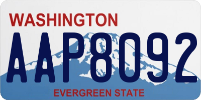 WA license plate AAP8092