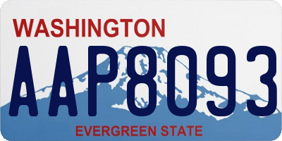 WA license plate AAP8093