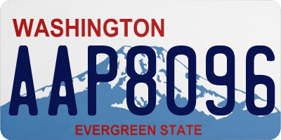 WA license plate AAP8096