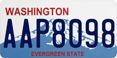 WA license plate AAP8098