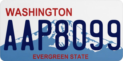 WA license plate AAP8099