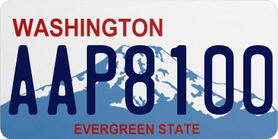 WA license plate AAP8100