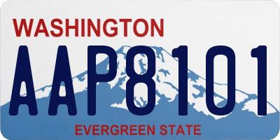 WA license plate AAP8101