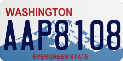 WA license plate AAP8108