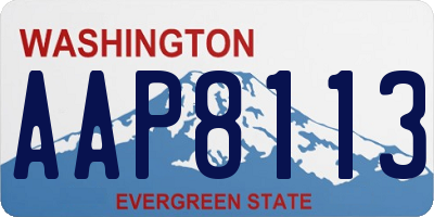 WA license plate AAP8113