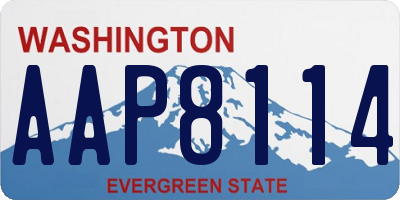 WA license plate AAP8114