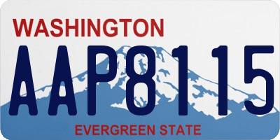 WA license plate AAP8115