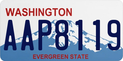 WA license plate AAP8119