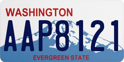 WA license plate AAP8121