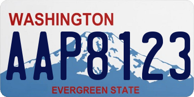 WA license plate AAP8123