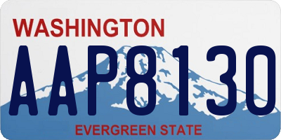 WA license plate AAP8130