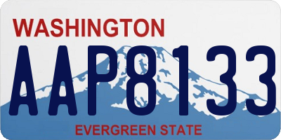 WA license plate AAP8133