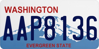 WA license plate AAP8136