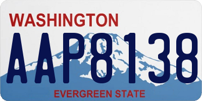 WA license plate AAP8138