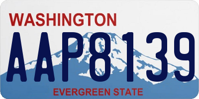 WA license plate AAP8139