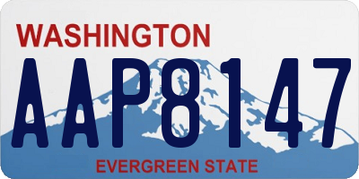 WA license plate AAP8147