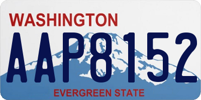 WA license plate AAP8152