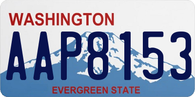 WA license plate AAP8153