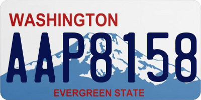WA license plate AAP8158