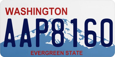 WA license plate AAP8160
