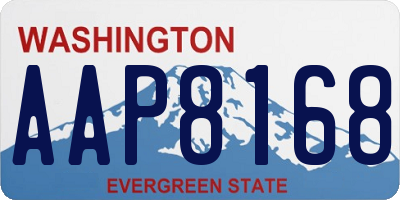 WA license plate AAP8168