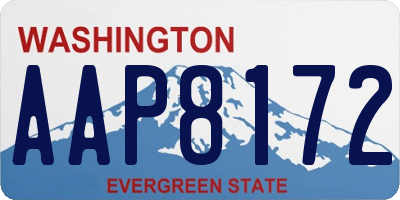 WA license plate AAP8172