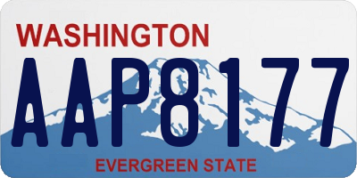 WA license plate AAP8177