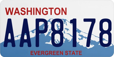 WA license plate AAP8178
