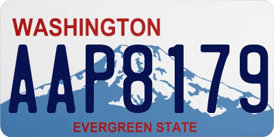 WA license plate AAP8179