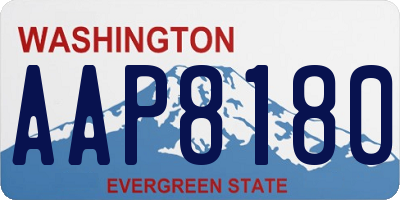 WA license plate AAP8180