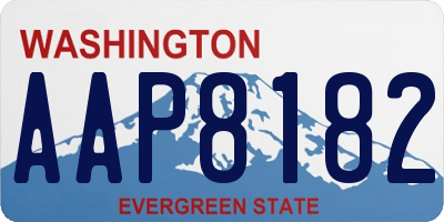 WA license plate AAP8182