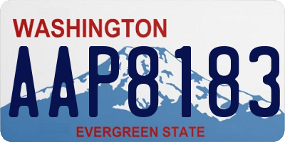 WA license plate AAP8183