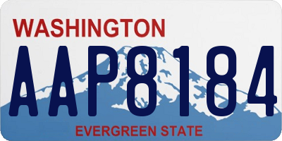 WA license plate AAP8184